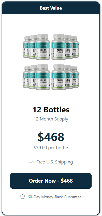 burnflux 12 bottles price